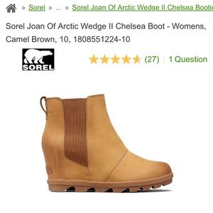 Sorel Women's Camel Brown Wedge Chelsea Boot